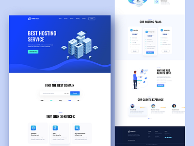 Hosting service landing page design attractive ui cloud cloud hosting computer data center domain domain hosting free domain hosting hosting landing page hosting template landingpage provider server ui vps web host website wordpress