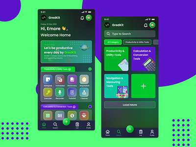 GredKit | Productive APP | UI Design | Elvira Firmansyah graphic design mobile mobile app mobile app design modern popular productive productive app productive app design simple trend ui uiux