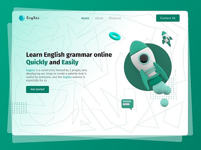 Engxzu | English Learn Platform app design ecommorceapp english fyp graphic design home page interface landingpage learning popular trend ui uidesign uiux uxdesign webdesign