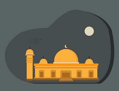 Mosque|by nandaRS design icon illustration vector