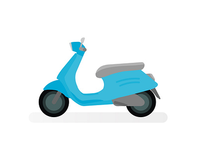 Blue Vespa design icon illustration logo vector