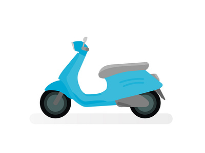 Blue Vespa