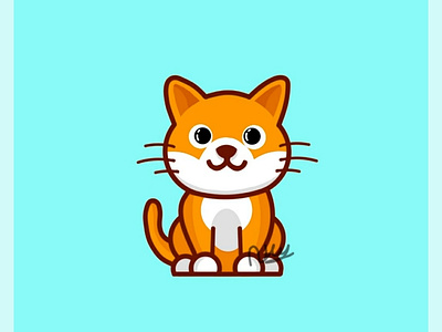 Orange Cat design graphic design illustration