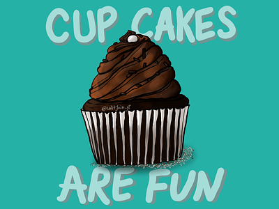 Digital Illustration I made of a Cupcake art design digital art graphic design illustration logo