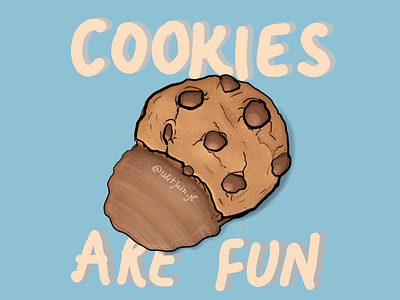 Digital Illustration I made of a Cookie art design digitalart graphic design illustration logo