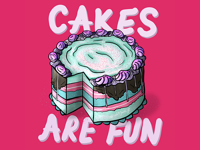 Digital Illustration I made of a Cake art design digitalart graphic design illustration logo
