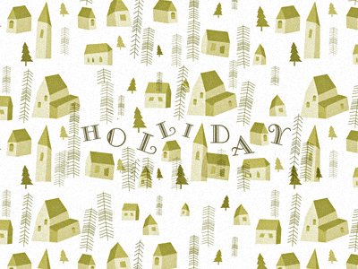 Holliday background cartoon design digital fun holliday houses illustration pattern