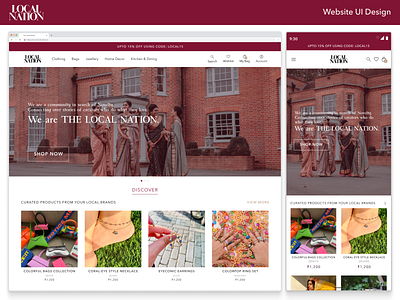 Local Nation Website Design | UI Design Internship Work