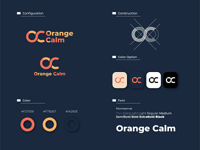 Orange Calm Concept app branding design graphic design logo typography vector