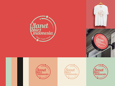 Planet Shirt Indonesia - Logo Overview branding design graphic design logo typography vector