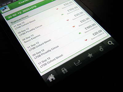 Mobile banking app nav banking gui ios iphone mobile navigation ui