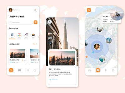 Tourism Attractions App attractions app mobile design tourism app ui