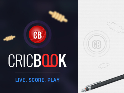 CricBook App - Identity android book creative cricket design ios live mobile app play score sketch