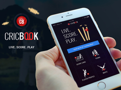 Cricbook Mobile App android book creative cricket design ios live play score sketch ui ux