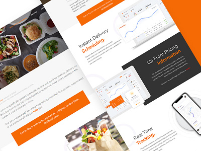 Food delivery service website creative delivery design food mobile responsive startup uae ui ux website