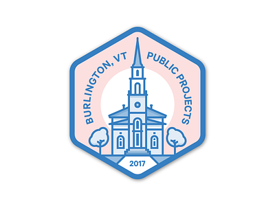 Burlington, VT Sticker badge bonds church street city finance municipal bonds sticker vermont