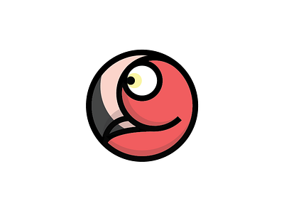 Flamingo! bird flamingo icon logo mark