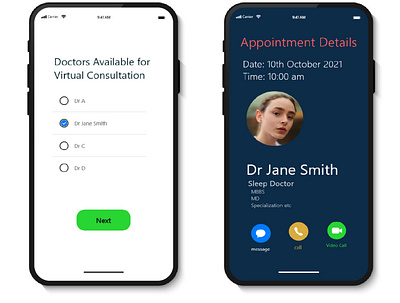 Doctor's Virtual Appointment Booking UI app branding design icon illustration ui ux vector