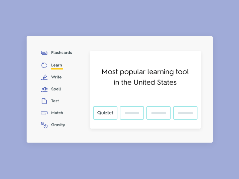 Quizlet's Study Modes animation flashcards learning learning app learning platform learning science mastery product quizlet
