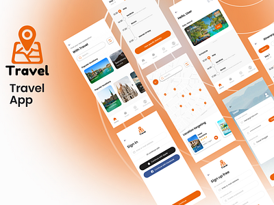 Travel app responsive UI/UX Design adobesuite branding design dribble graphic design illustration logo photoshop template theme ui ux