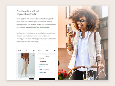 Credit cards and local payments credit cards landing page layout payments spearpoint ui