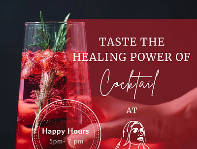 Happy hour cocktail - Facebook advertisement design advertisment bar branding design facebookads graphic design happyhour restaurant