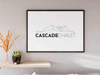 Cascade Chalet apollostudio branding design illustration line art line logo logo minimalist logo vector