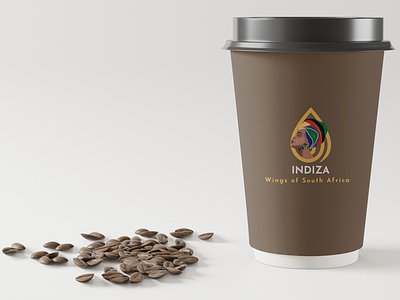 Indiza afro apollostudio branding coffee design illustration line art line logo logo minimalist logo mockup vector