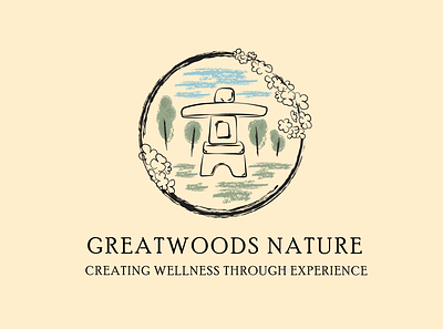 Greatwoods Nature apollostudio branding design drawing hand drawn illustration line art line logo logo minimalist logo nature vector