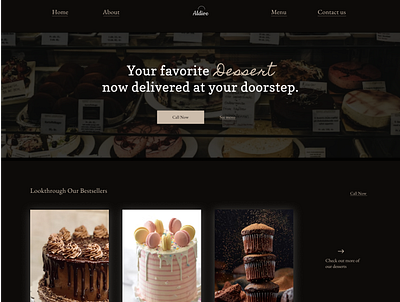 Website for a cake shop - Aldive app design ui ux