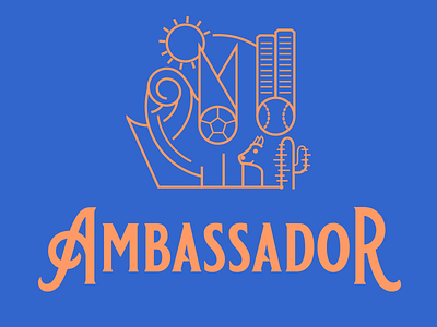 Ambassador ambassador city design graphic design illustration monoline skull tijuana tj typography