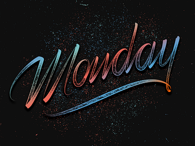 Monday  lettering