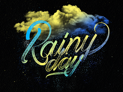 Rainy day design graphic design handlettering illustration lettering rain