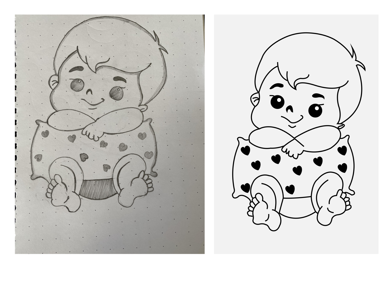 Pencil Sketch Of Cute Baby  DesiPainterscom