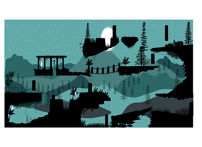 2D game background in illustrator design graphic design illustration vector