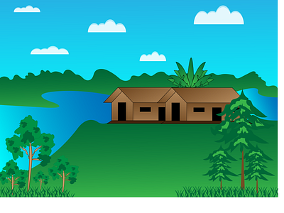 Simple Scenery Image design illustration vector