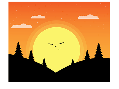 Scenery design illustration vector