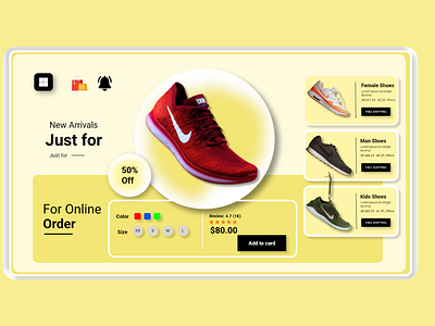 Shoes Store Landing Page UI design