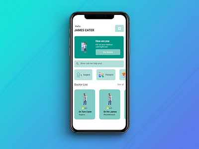 Mobile App: Health UI 3d android animation application creative dailyui design development flutter ui health hosiptal app illustration ios mobile app development mobile design new pro simple trending ui