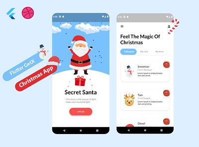 🎅🏼🎄Christmas App • Flutter • Getx animation christmas cloning creative december flutter ui getx lottie mobile app modern new santa simple ui youtube