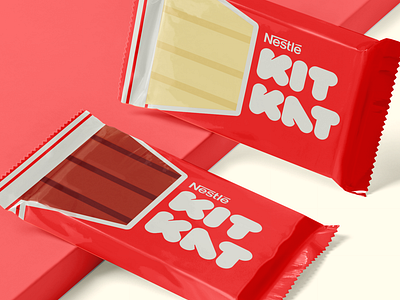 Kit Kat Redesign brand brand design flat kitkat redesing