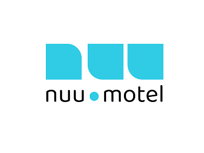 Nuu Motel Logo 3d brand branding flat graphic design logo typog typography