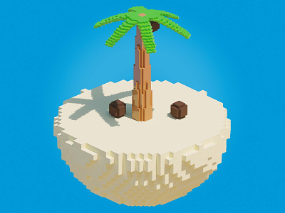 Voxel Palm Tree 3d 3d illustration illustration voxel