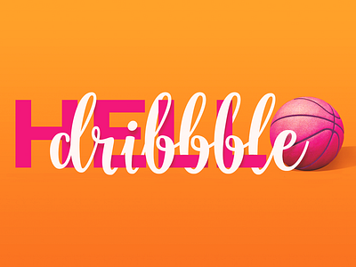 Hello Dribbble! design illustration typography