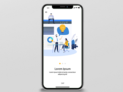 Onboarding Interaction brand design flat illustration interaction interactiondesign mobile mobile ui ui