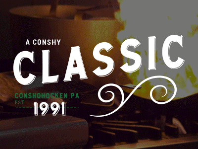 Conshy Classic restaurant typography web