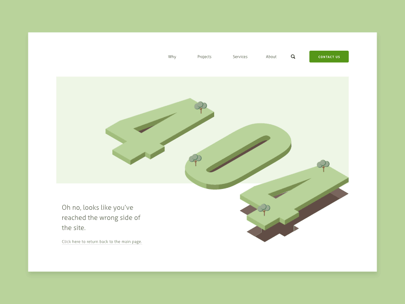 404 Page | Construction site 3d 404 aftereffects animation architecture green illustrator isometric landscape portfolio web