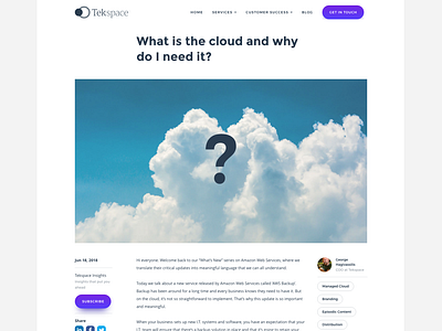 Tekspace Blog Article Redesign