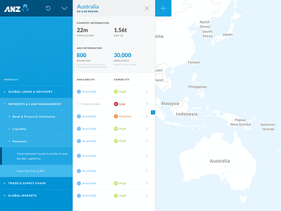 Banking Product Map Info app design ui ux