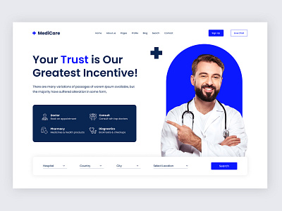 Medical Landing Page Header-Hero Section